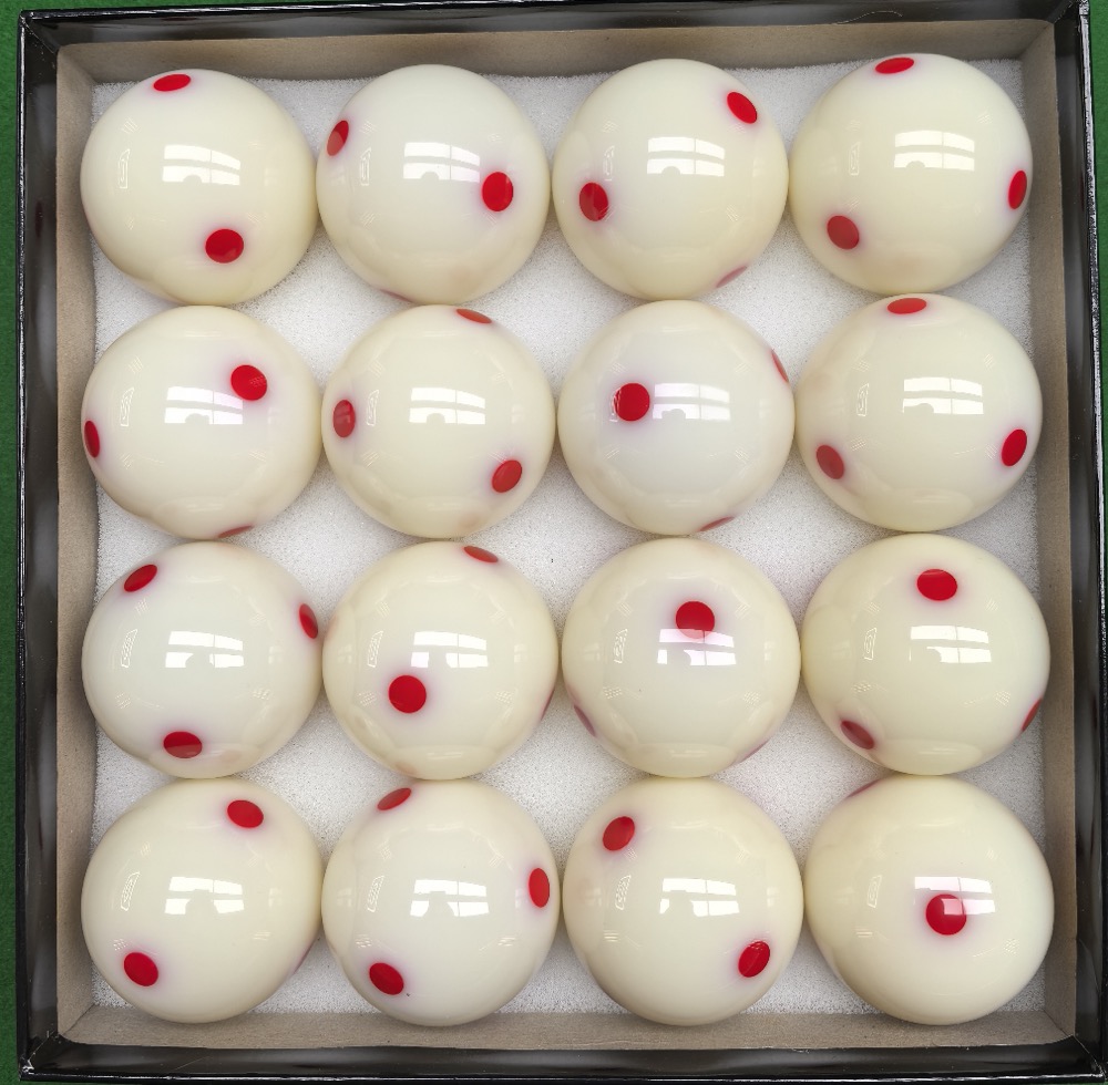 小号母球象牙白六点红（尺寸52.5mm）